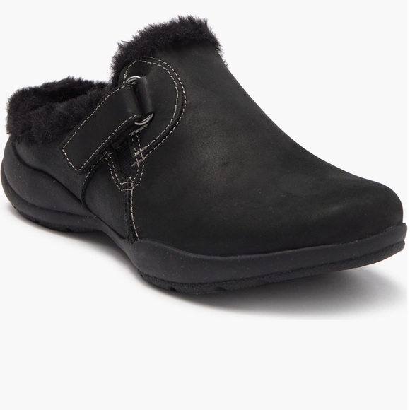 NEW Clarks Roseville faux fur lined clog - Picture 1 of 7